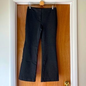 Talbots ladies charcoal knit flat front flare leg pant 6